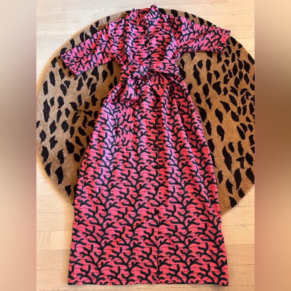 Pink and Black Maxi Dress